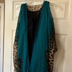 Leopard Print Sheer Coverup